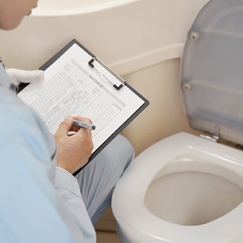 トイレの排水チェック